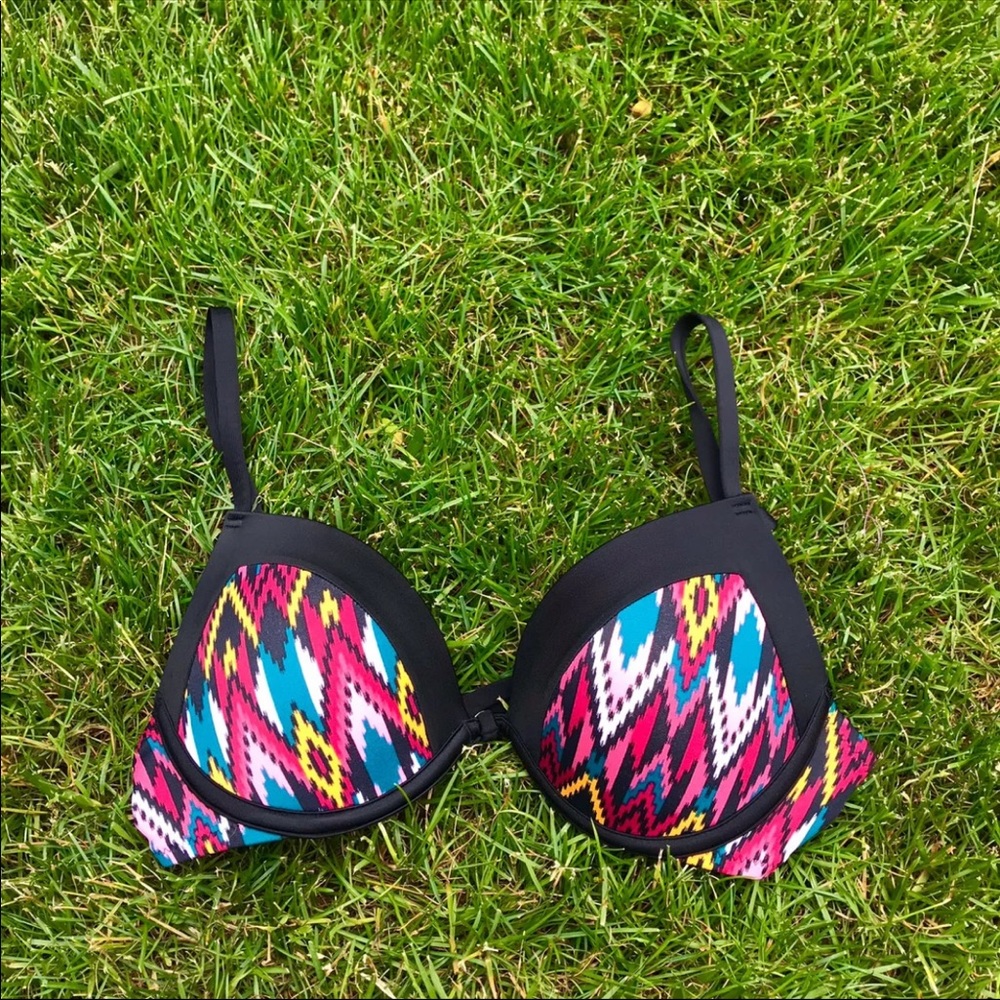 Colorful Graphic Design Push-Up Bikini T